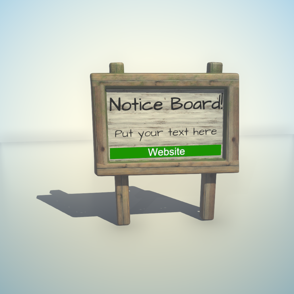 Rustic notice board