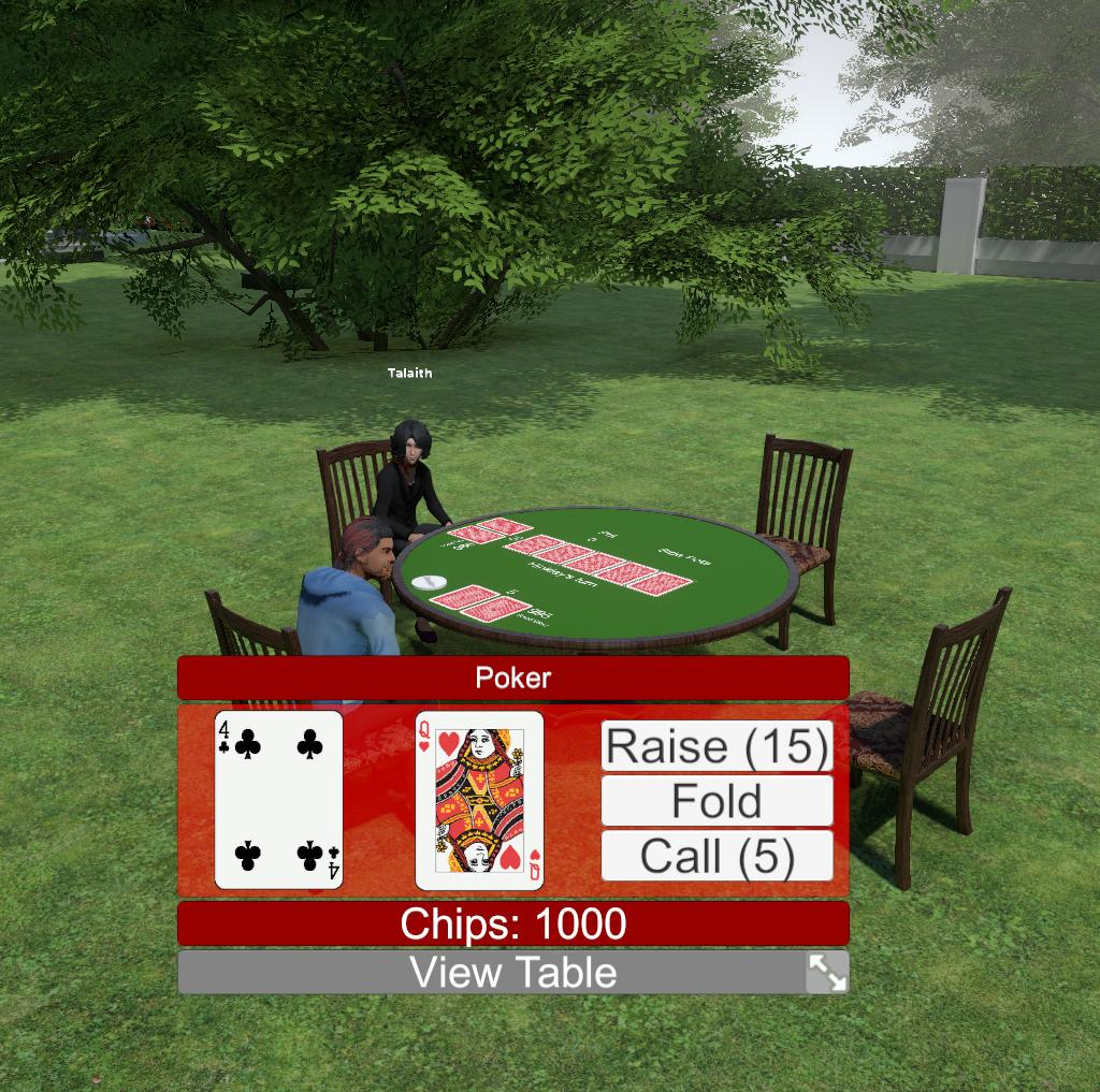 Poker table